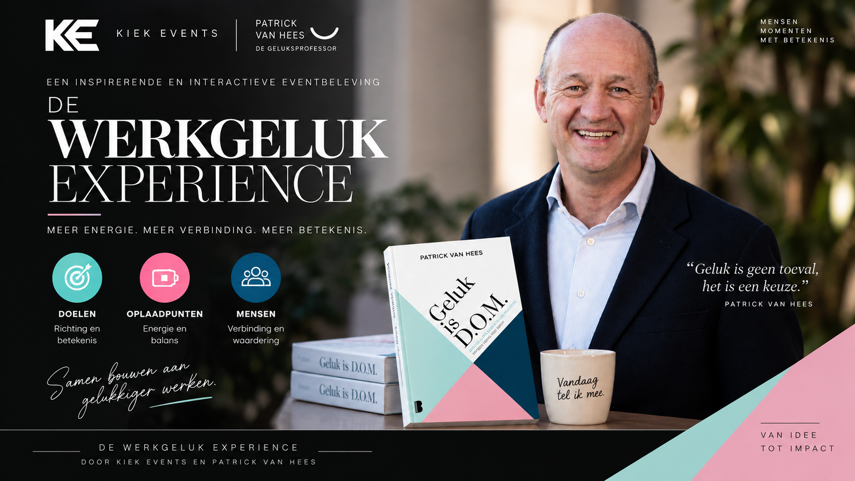 Kiek Events × Patrick van Hees – De Geluksprofessor – De Werkgeluk Experience